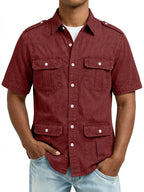 Short-Sleeve Denim Shirt