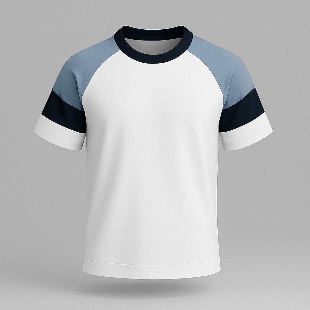 100% Cotton Color Block T-Shirt - oukumen