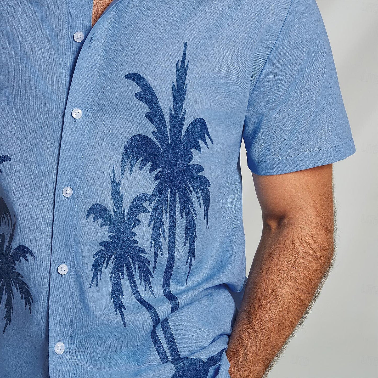 Graphic Hawaiian Casual Linen Shirt - oukumen