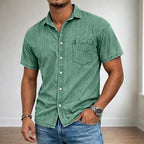 Acid-Wash Short-Sleeve Shirt
