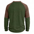 Washed Long-Sleeve Henley Shirt