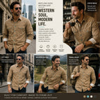 Acid-Wash Long-Sleeve Denim Shirt