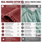 Acid-Wash Long-Sleeve Denim Shirt