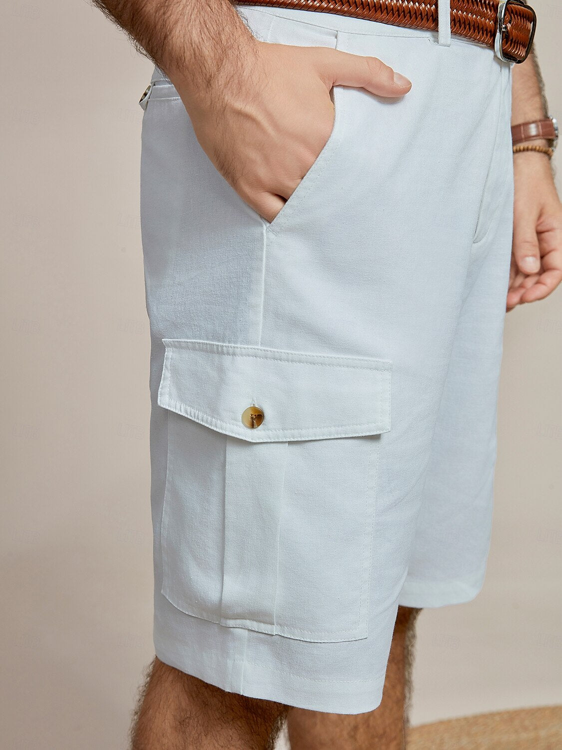 Linen Shorts Summer - oukumen