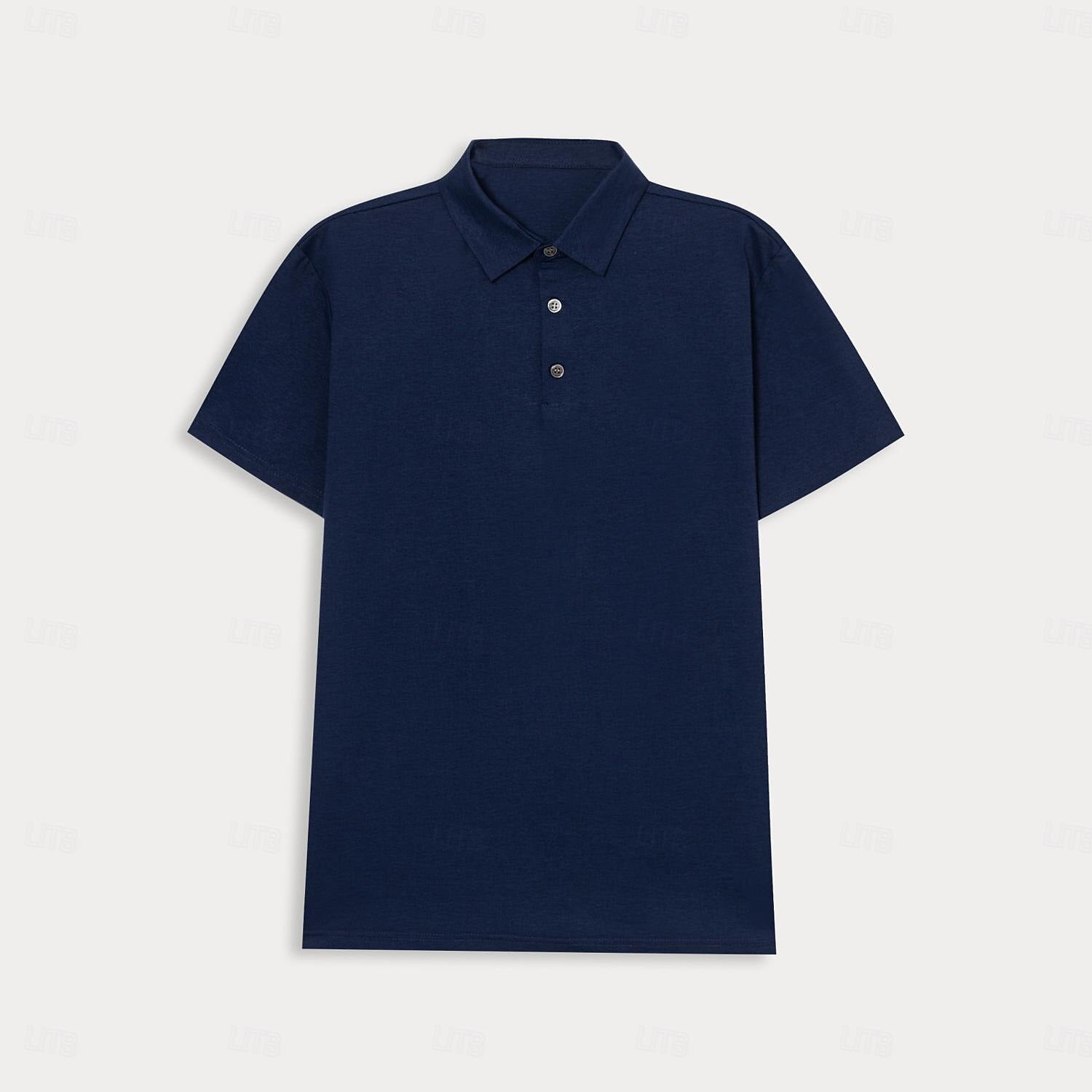 Business Casual Lapel Short Sleeve Polo - oukumen