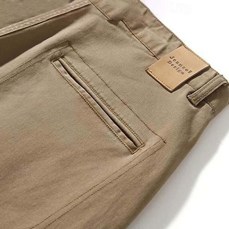 100% Cotton Tapered Carrot Chinos Pants - oukumen