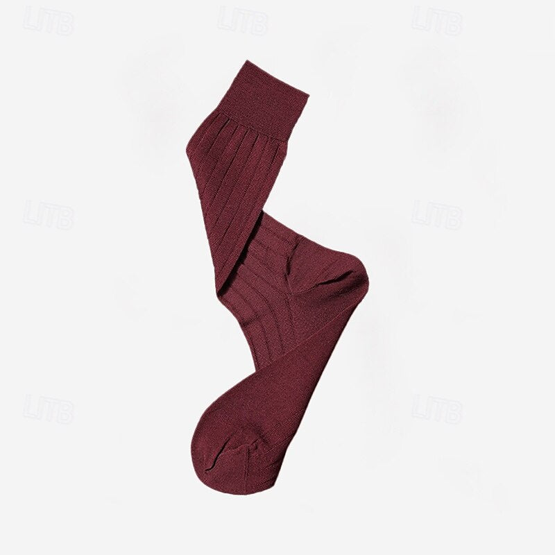 1 Pair Socks Black Red Color - oukumen