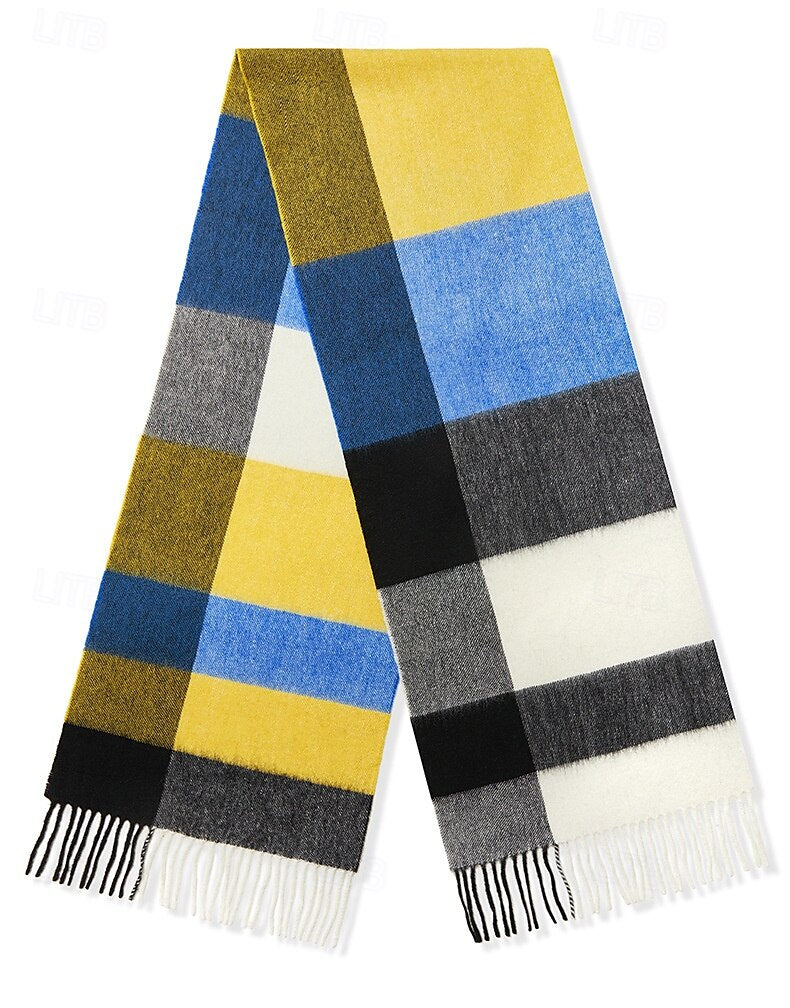 100% Wool Rectangle Christmas Scarf - oukumen