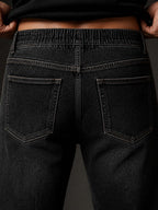 Garment-Dyed Straight-Leg Jeans
