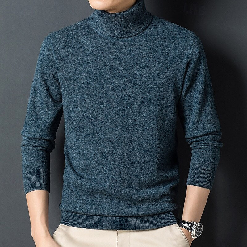 100% Wool Pullover Sweater - oukumen