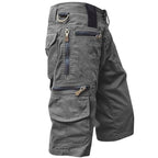 Zip-Pocket Cargo Capri Shorts