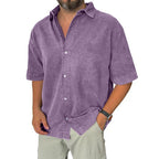 Acid-Wash Short-Sleeve Shirt