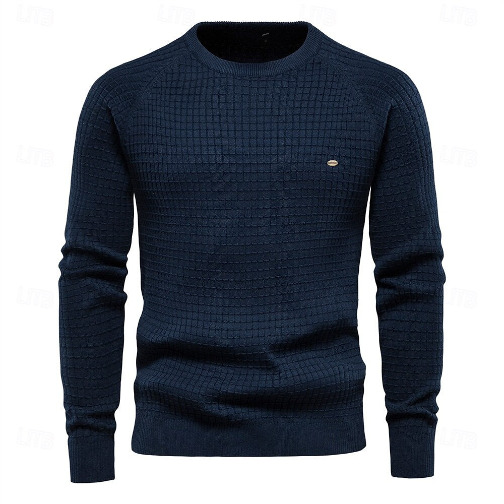 Crew Neck Knitwear Jumper Sweater - oukumen