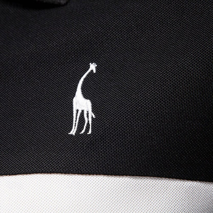 Contrast Panel Knit Polo