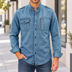 Acid-Wash Long-Sleeve Shirt