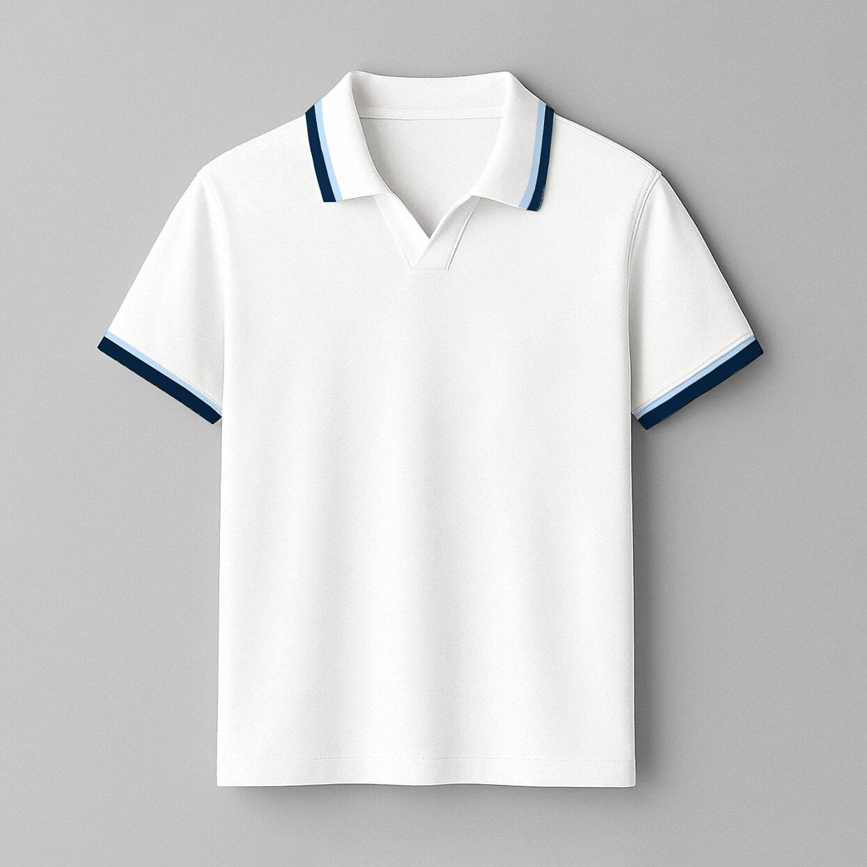 100% Cotton Polo with Contrast Stripe