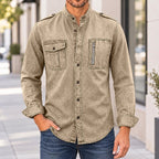 Acid-Wash Long-Sleeve Shirt