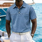 Acid-Wash Short-Sleeve Polo Shirt