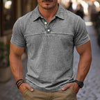 Acid-Wash Short-Sleeve Polo Shirt