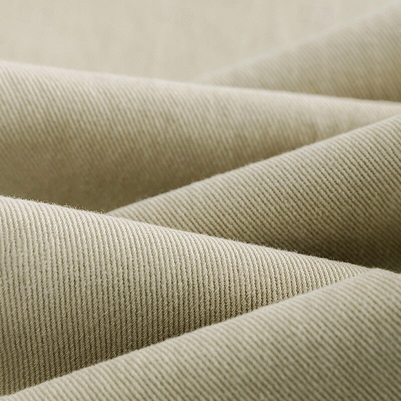 100% Cotton Relaxed Chino Pants - oukumen