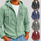 Acid-Wash Long-Sleeve Denim Shirt