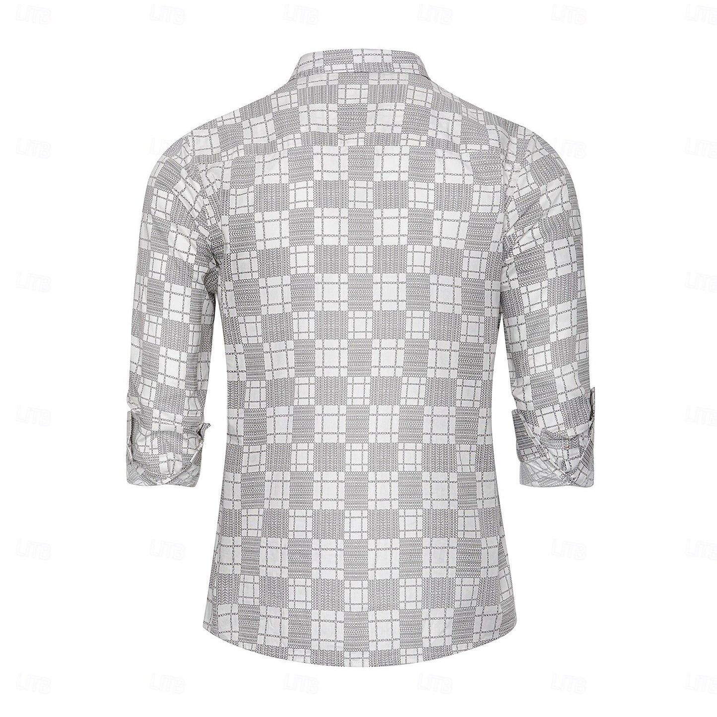 100% Cotton OKM Letter Check Pattern Shirt