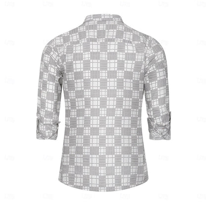 100% Cotton OKM Letter Check Pattern Shirt