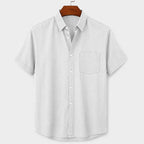 Acid-Wash Short-Sleeve Shirt