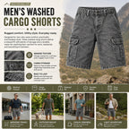 Acid-Wash Cargo Shorts