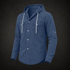 Acid-Wash Long-Sleeve Denim Shirt