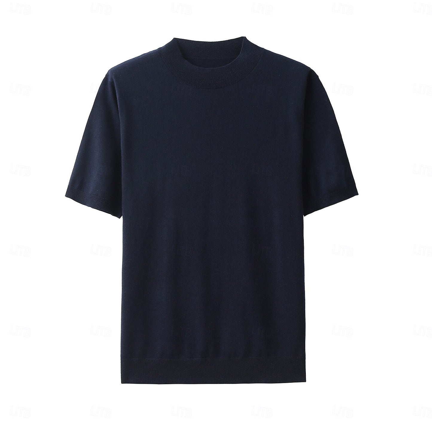 Premium Wool Blend Mock Neck Tee