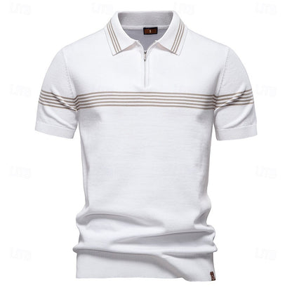 Quarter Zip Short Sleeve Polo