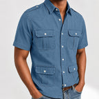 Short-Sleeve Denim Shirt