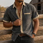 Short-Sleeve Denim Shirt
