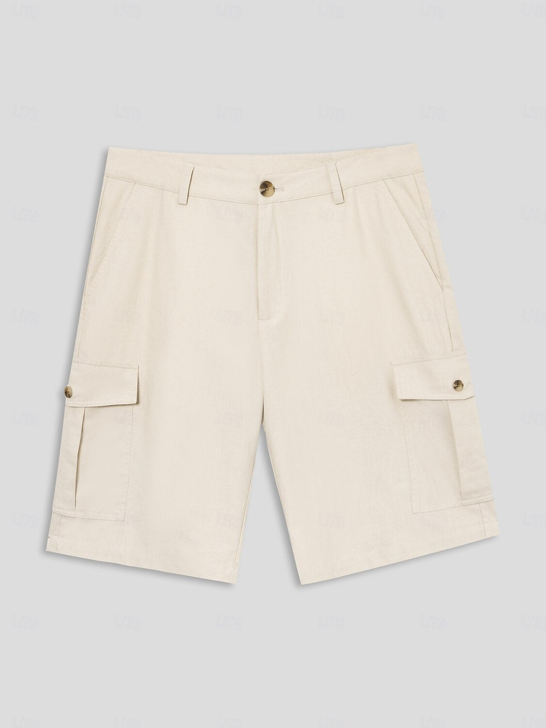 Linen Knee Length Casual Shorts - oukumen