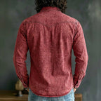 Acid-Wash Long-Sleeve Denim Shirt