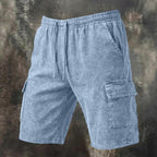 Acid-Wash Drawstring Shorts