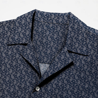 Paisley Cuban collar shirt