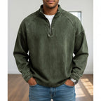 Acid-Wash Stand-Collar T-Shirt