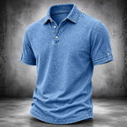 Acid-Wash Short-Sleeve Polo Shirt