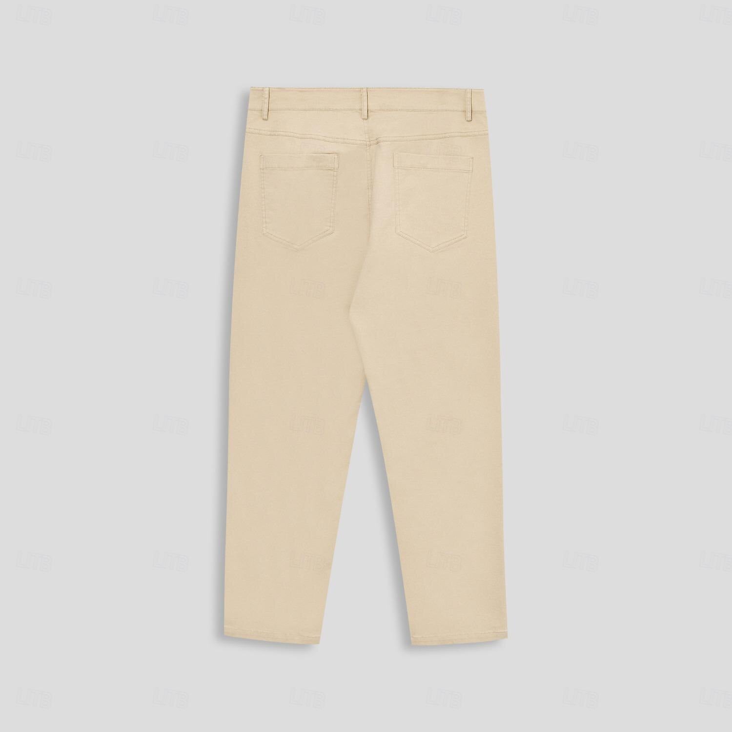 Buttons Pocket Chino Pants - oukumen