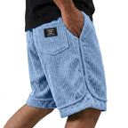 Elastic-Waist Corduroy Shorts