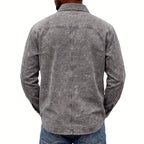 Washed Long-Sleeve Polo Shirt