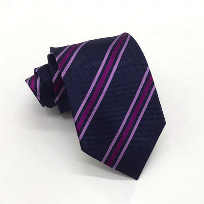 100% Silk Striped Elegant Ties - oukumen