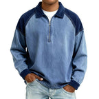 Color-Block Long-Sleeve Polo Shirt
