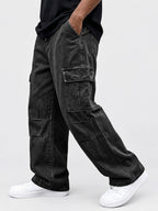 Drawstring Cargo Jeans