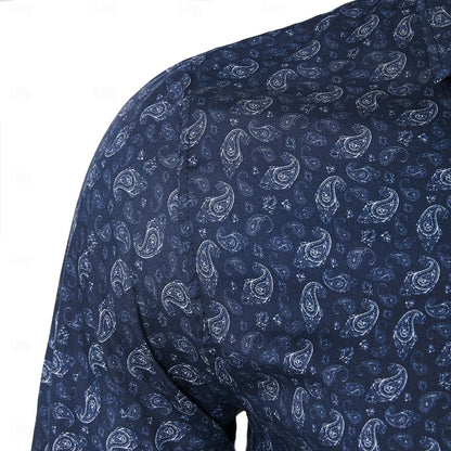 "Paisley Wave" 100% Cotton Vintage Print Shirt