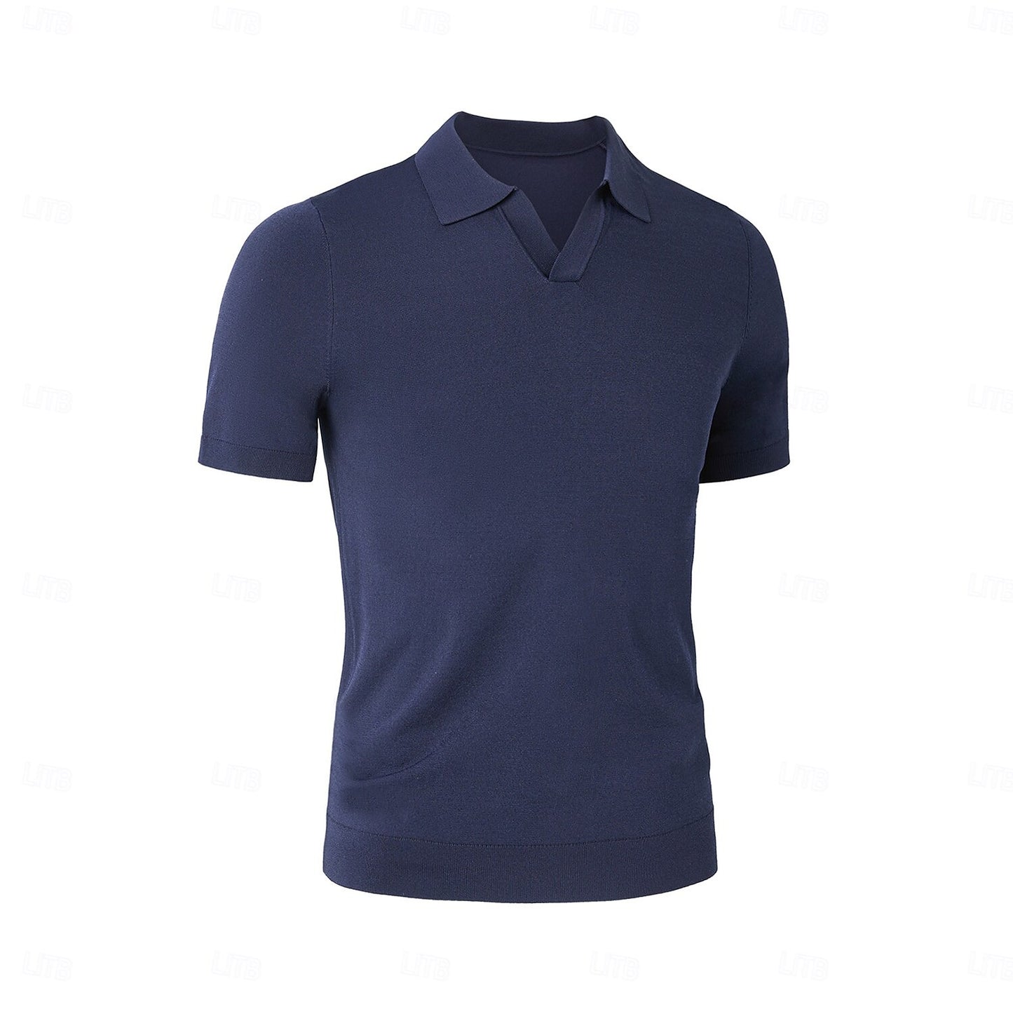 Classic Fit V Neck Polo Shirt