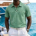 Acid-Wash Short-Sleeve Polo Shirt