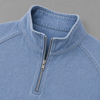 Acid-Wash Zip T-Shirt